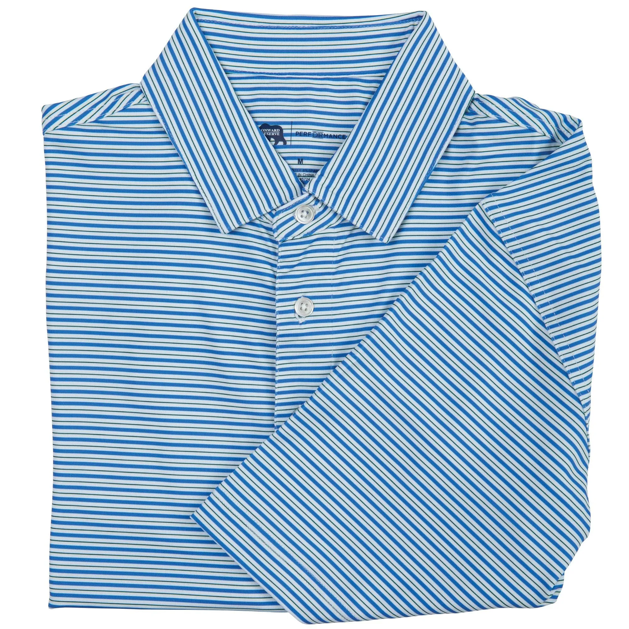 Condor Stripe Performance Polo - Marina