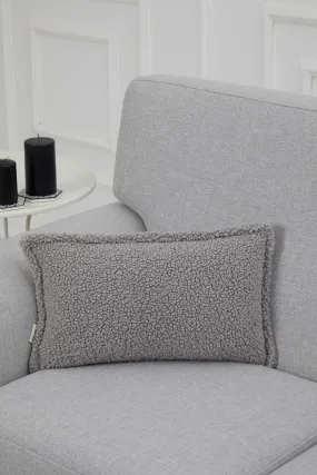Cozy Teddy Lumbar Pillow Cover with Extremely Soft Touch, 20x12 Inches Plush Textured Cushion Cover for Living Room and Bedroom Decors,K-308
