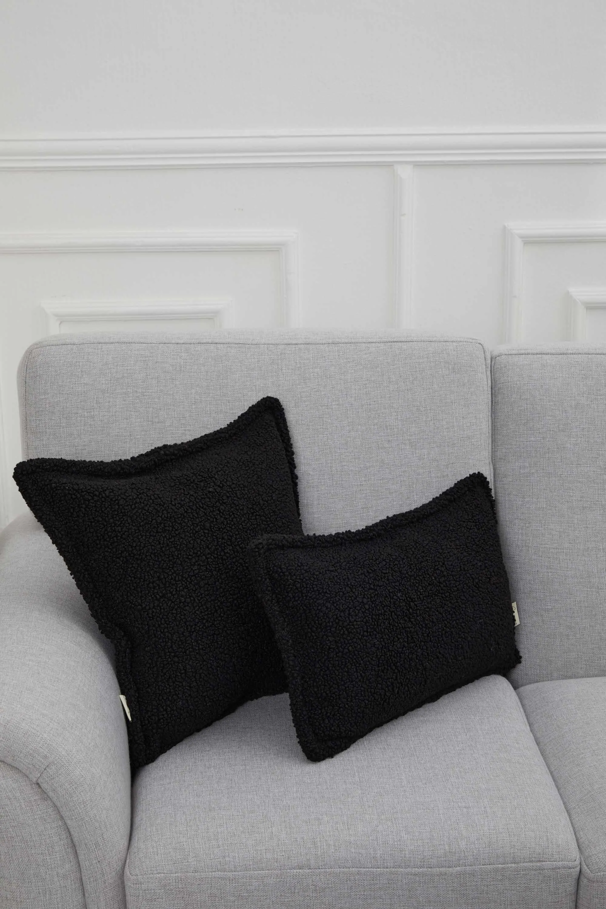 Cozy Teddy Lumbar Pillow Cover with Extremely Soft Touch, 20x12 Inches Plush Textured Cushion Cover for Living Room and Bedroom Decors,K-308