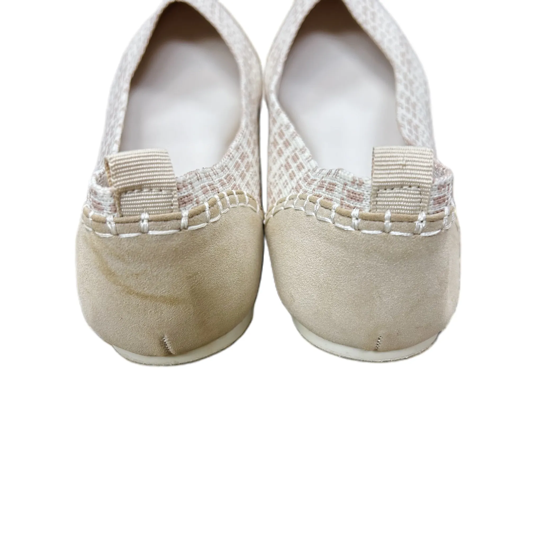 Cream & Tan Shoes Flats By Mia, Size: 7