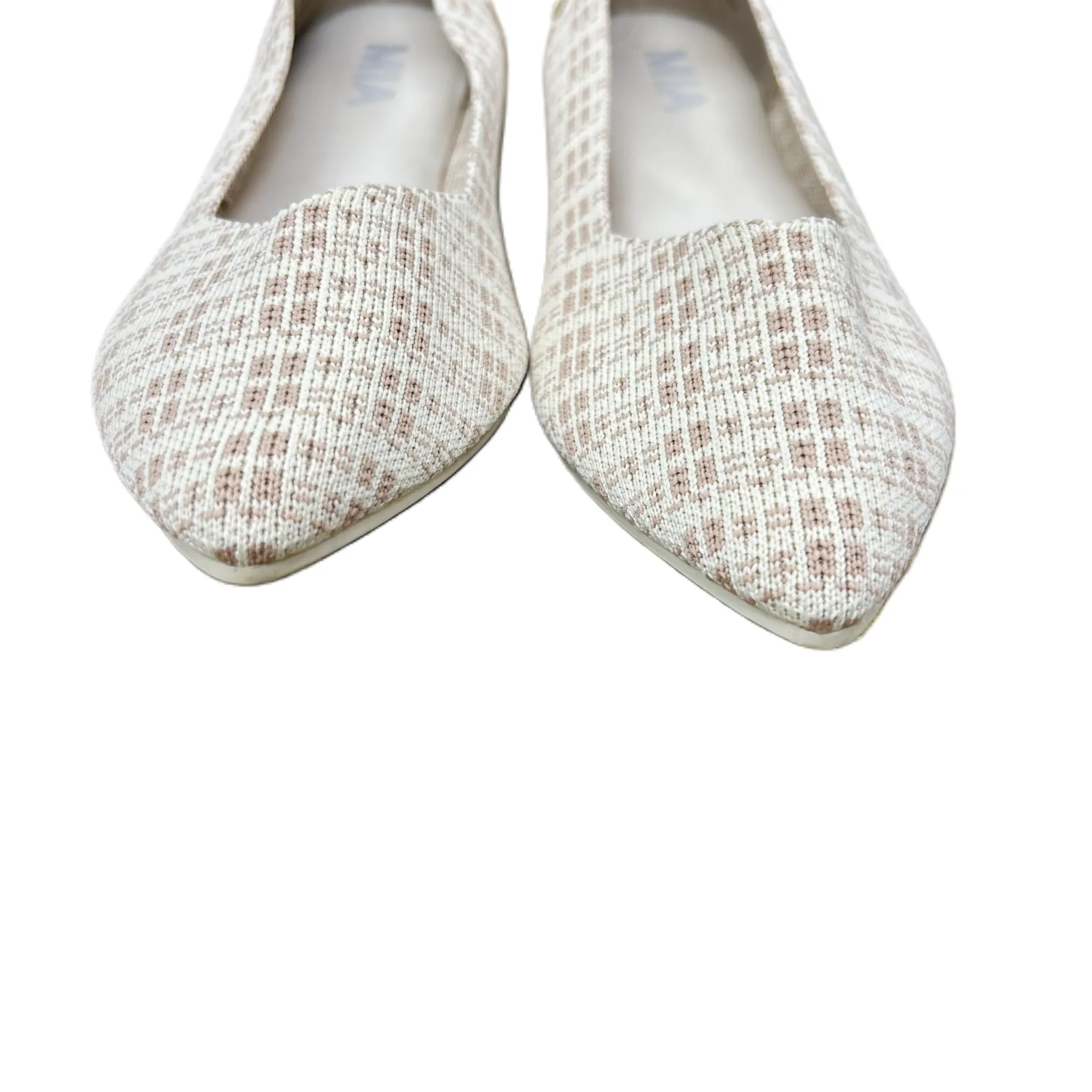 Cream & Tan Shoes Flats By Mia, Size: 7
