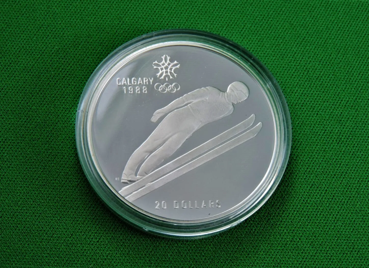 Currency - Silver Coin - $20 - 1987 - RCM - Olympic Winter Games - Coin 9 -  Ski Jumping