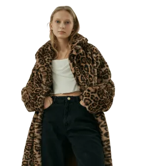 Donna Long Fur Coat - Multi