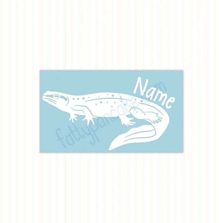 Eastern Newt Decal, Waterproof Vinyl Decal, Cute Amphibian Gift