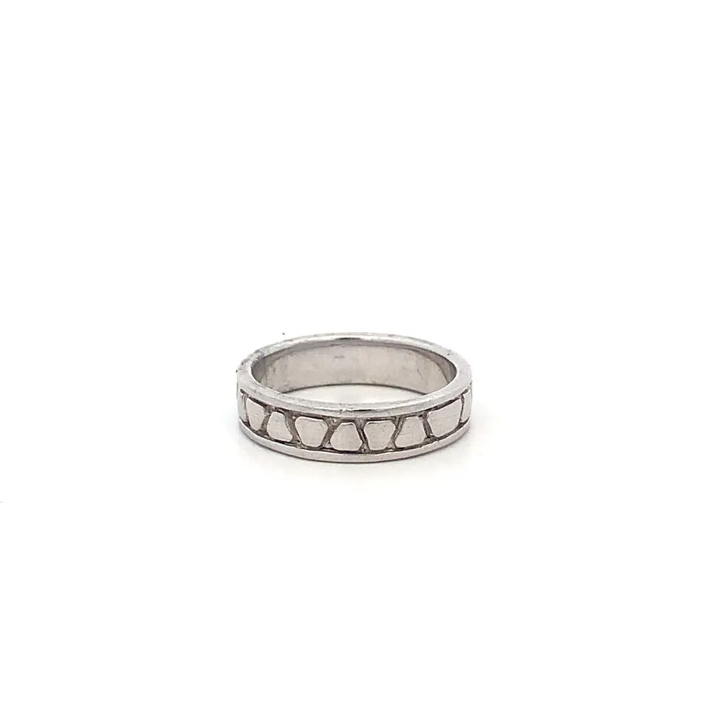 Erin Sandblasted 925 Sterling Silver Wedding Band Ring 9