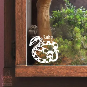 False Water Cobra Snake Decal, Waterproof Vinyl Decal, Cute Reptile Gift