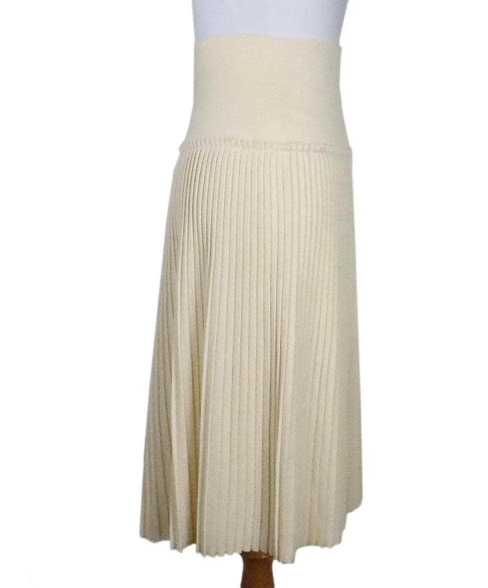 Ferragamo Cream Wool Skirt sz 4