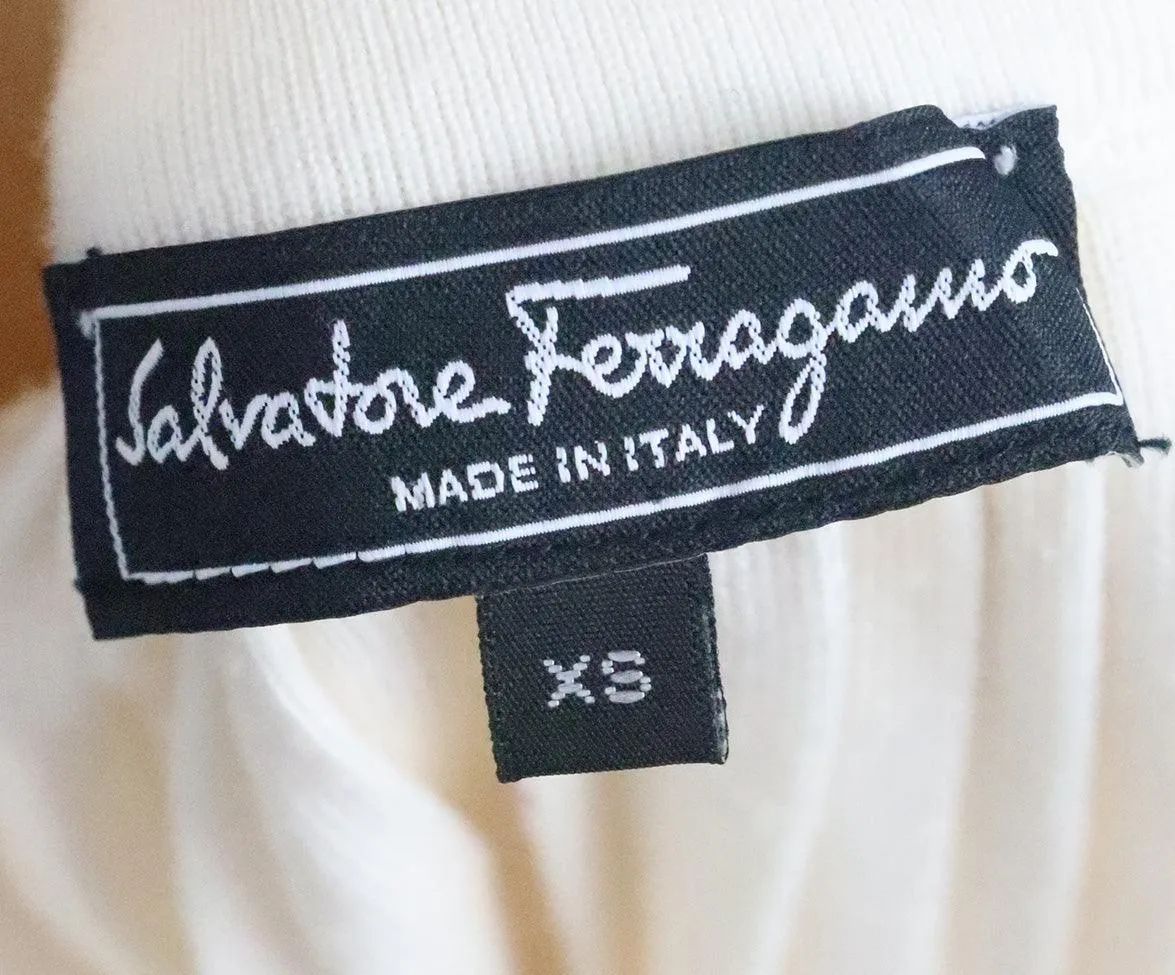 Ferragamo Cream Wool Skirt sz 4