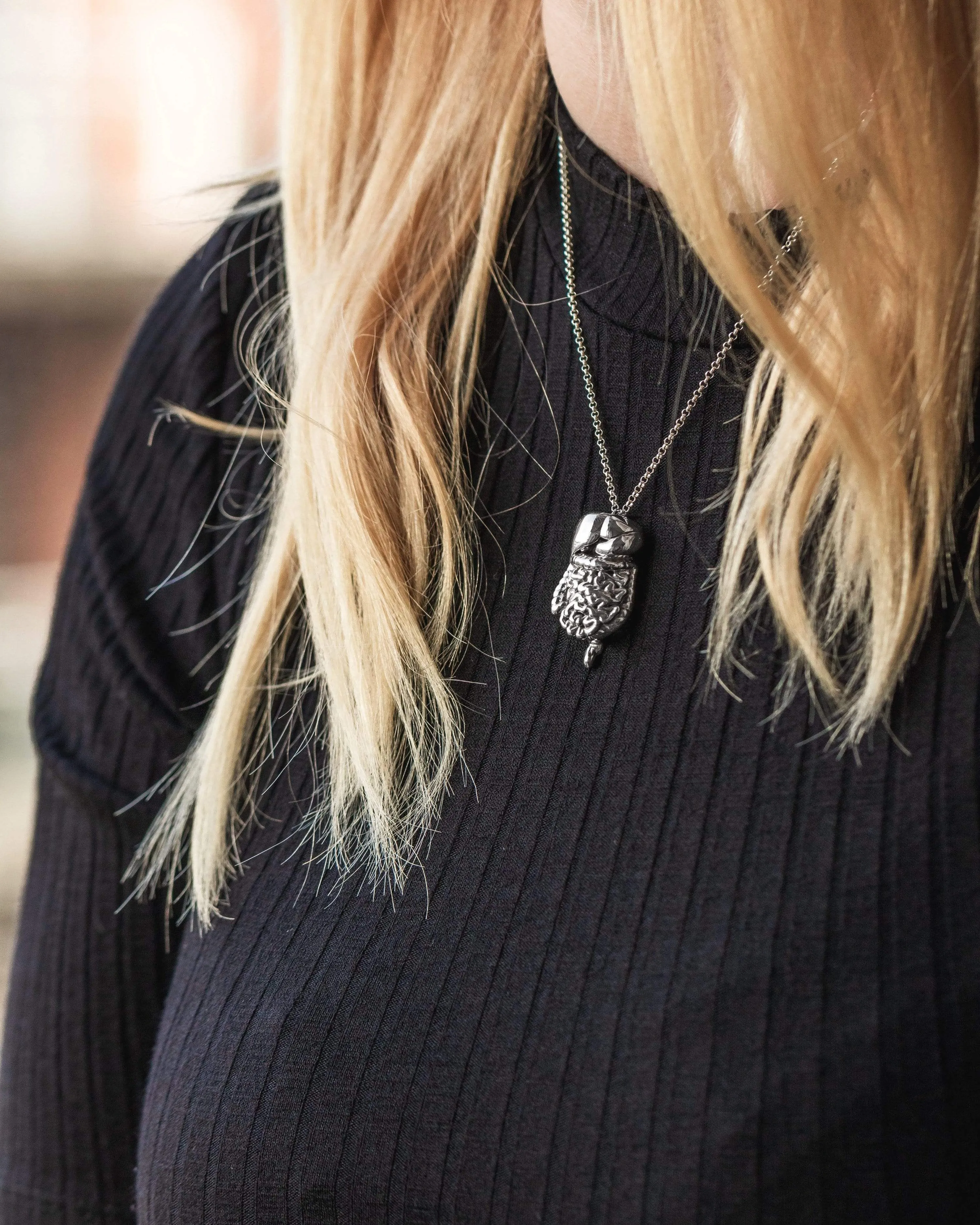 gastro-intestinal tract necklace | silver