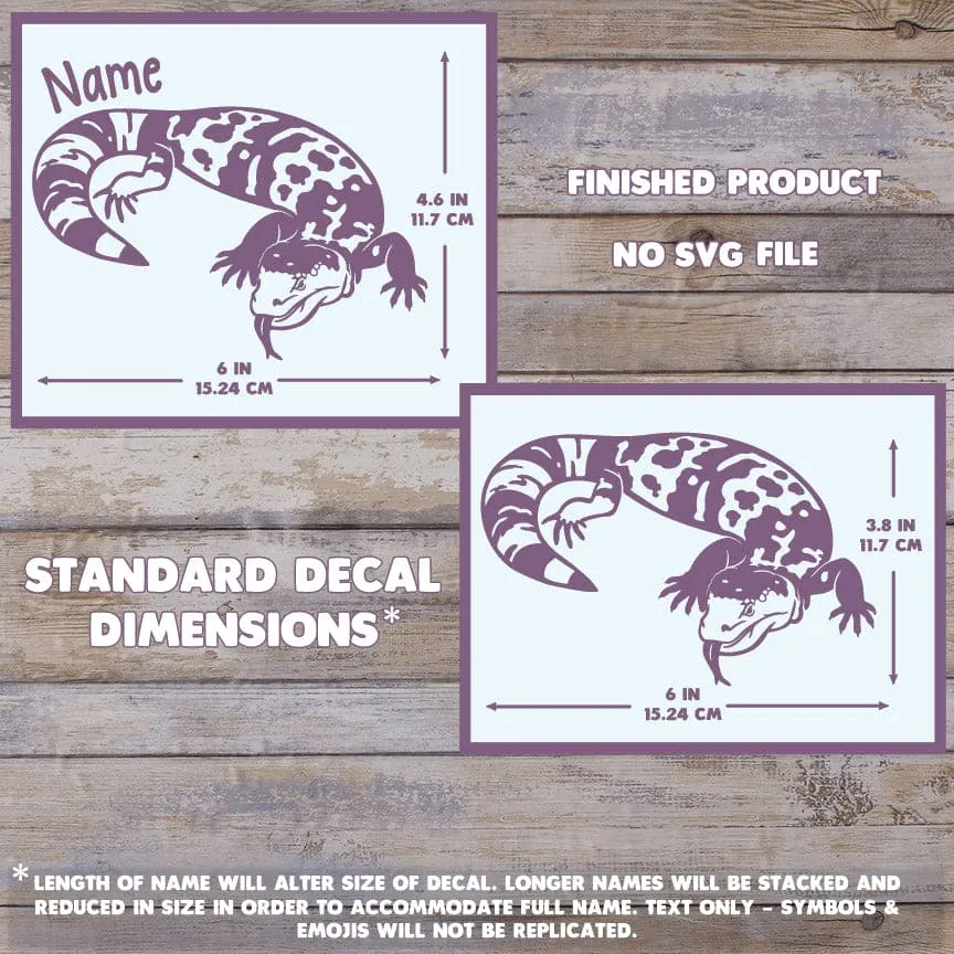 Gila Monster Decal, Waterproof Vinyl Decal, Cute Reptile Gift