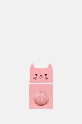 Glitter Bouncy Ball Pink Cat