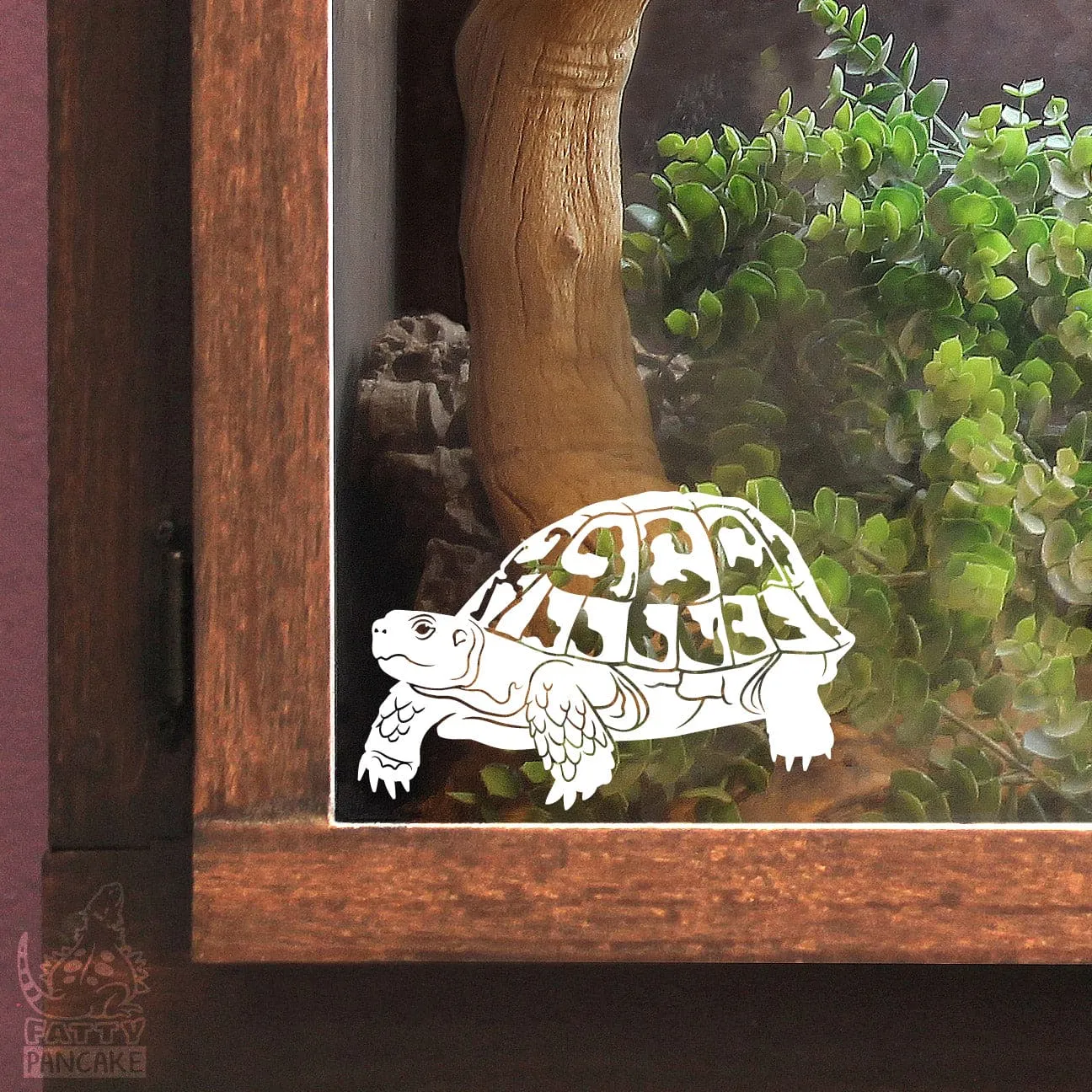 Greek Tortoise Waterproof Vinyl Decal, Cute Customizable Reptile Gift