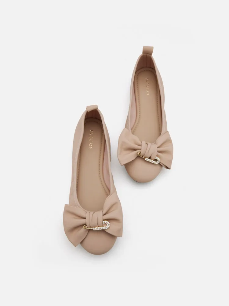 Hart Crystal Pin and Bow Ballerinas