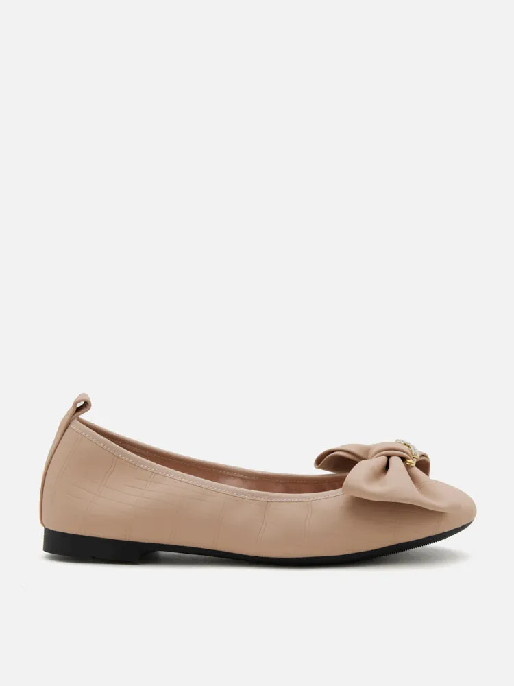 Hart Crystal Pin and Bow Ballerinas