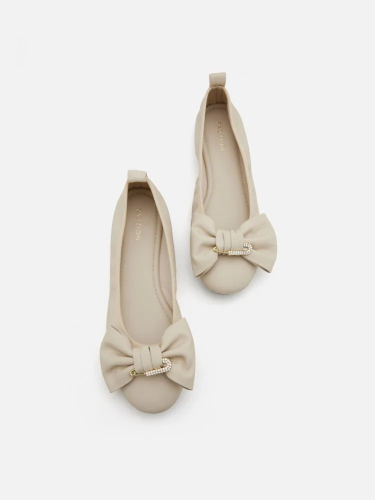 Hart Crystal Pin and Bow Ballerinas