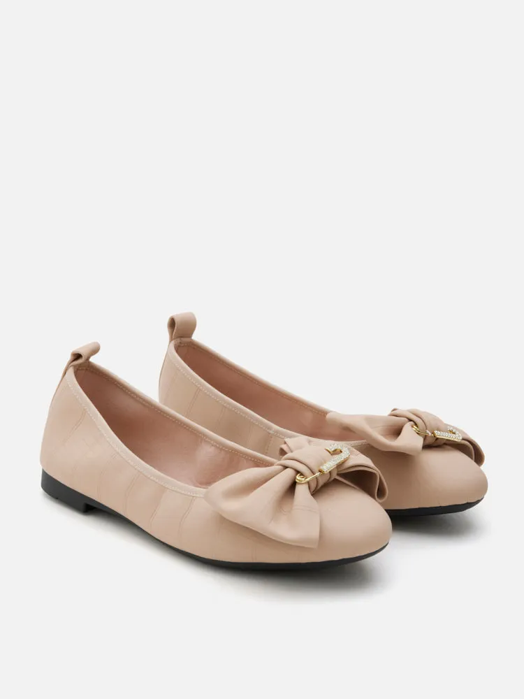 Hart Crystal Pin and Bow Ballerinas