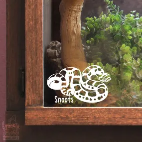 Hognose Snake Decal, Waterproof Vinyl Decal, Cute Snake Reptile Gift