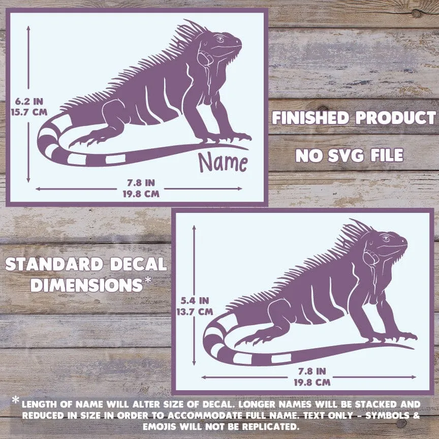 Iguana Decal, Waterproof Vinyl Decal, Cute Reptile Gift