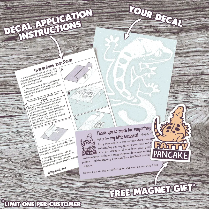 Iguana Decal, Waterproof Vinyl Decal, Cute Reptile Gift