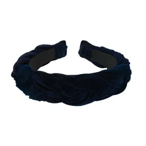 Knotty Headband in Midnight Blue Velvet