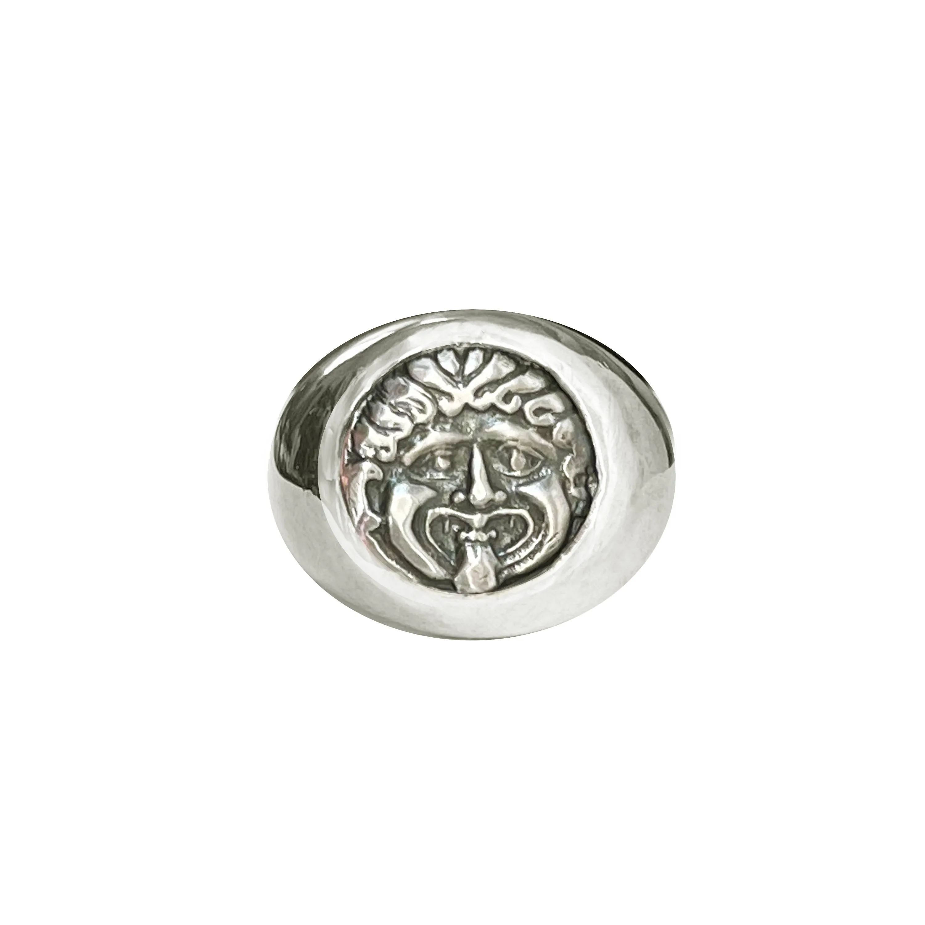MEDUSA Authentic Ancient Greek Coin 4th Cent. AD Silver Ring