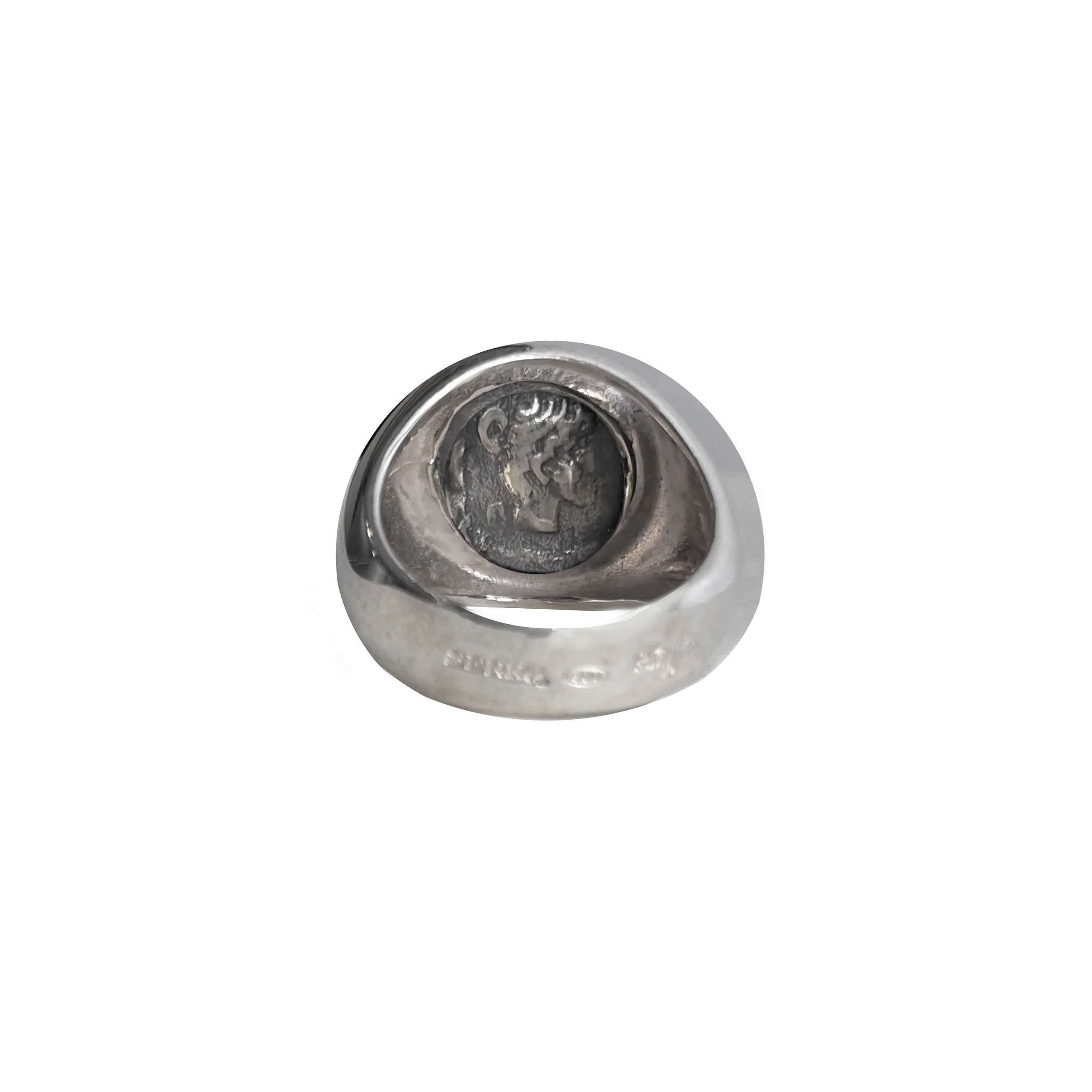 MEDUSA Authentic Ancient Greek Coin 4th Cent. AD Silver Ring