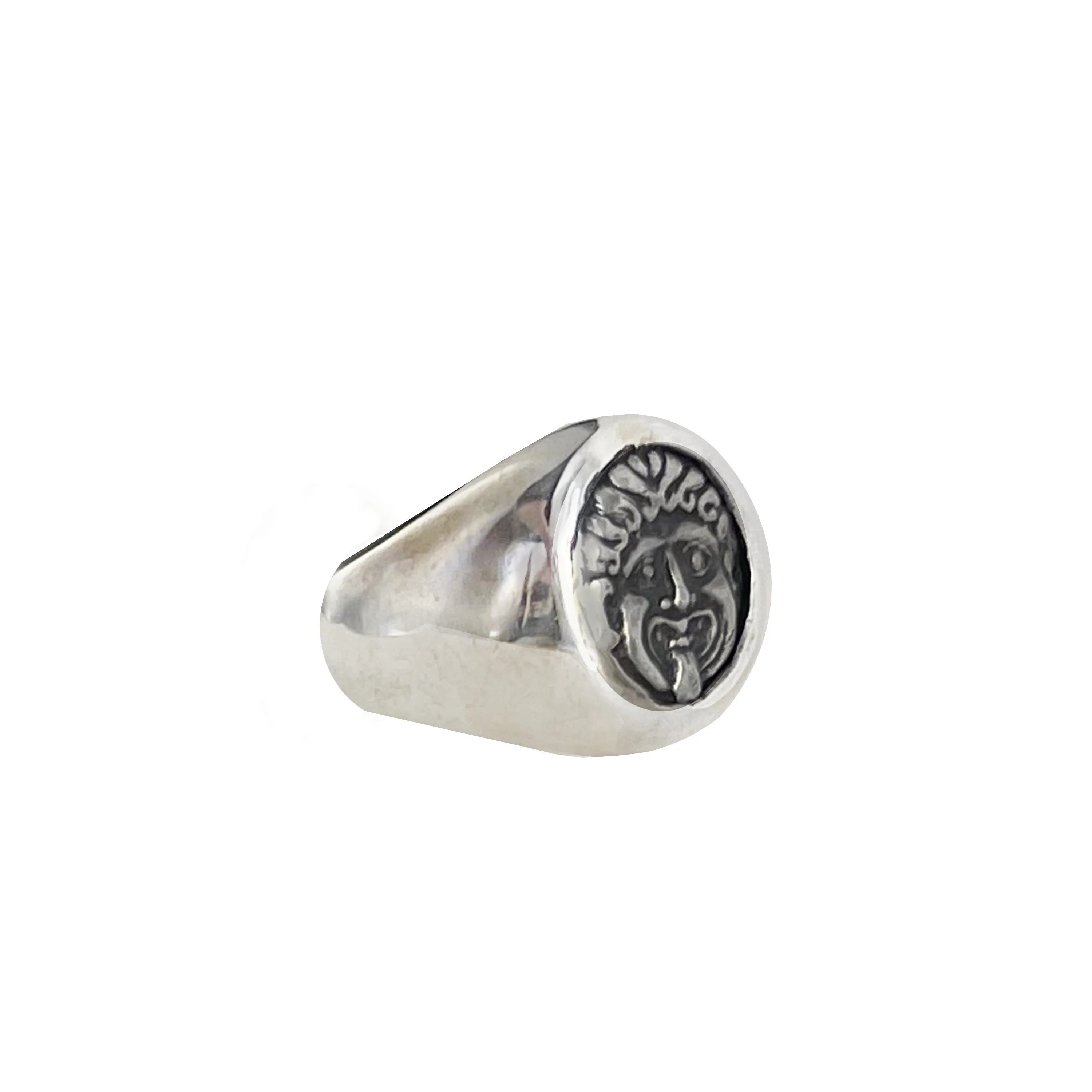 MEDUSA Authentic Ancient Greek Coin 4th Cent. AD Silver Ring