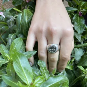 MEDUSA Authentic Ancient Greek Coin 4th Cent. AD Silver Ring