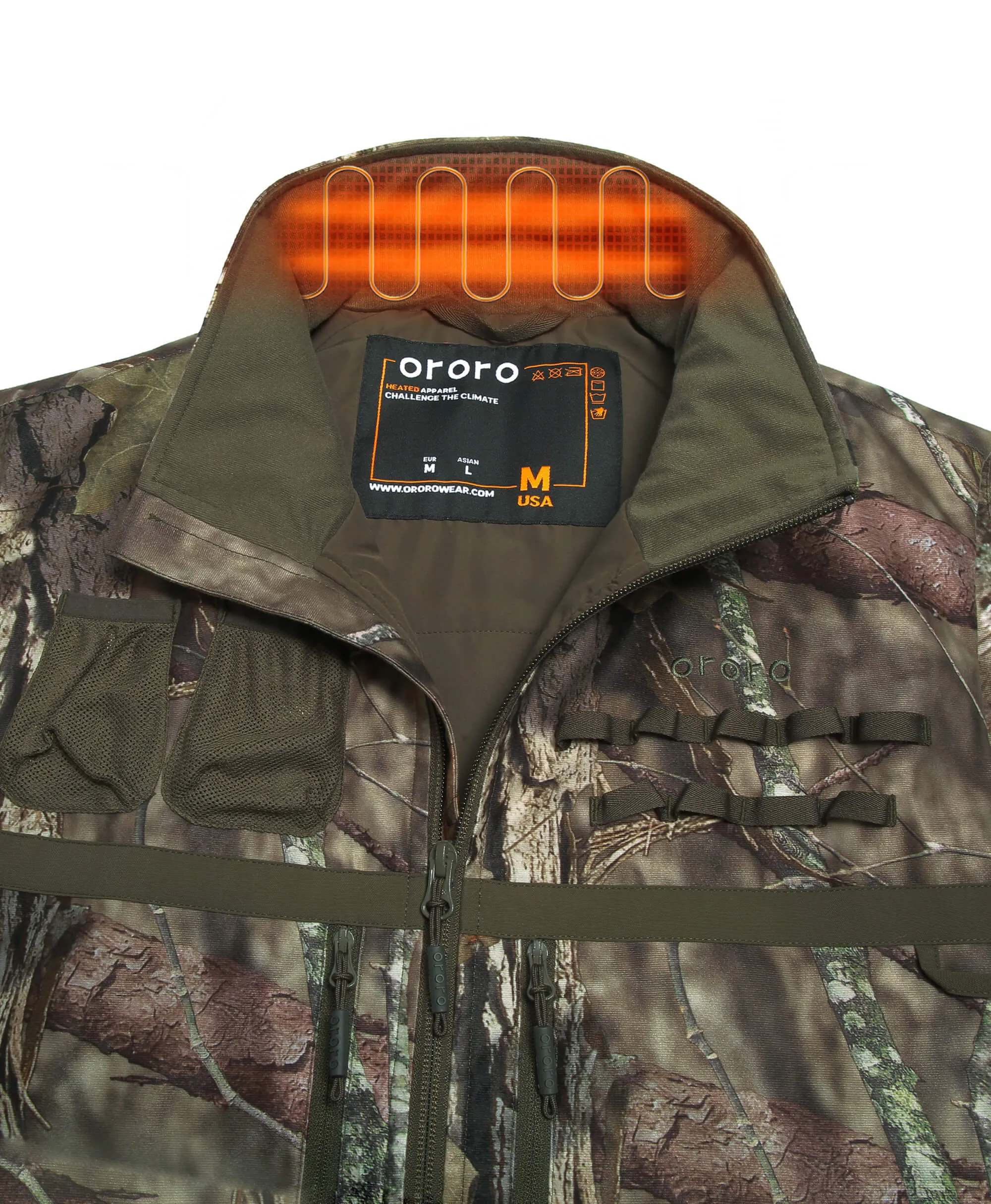 Men's Heated Hunting Vest - Camouflage, Mossy Oak® Country DNA (Apparel Only)