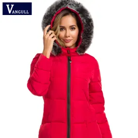 New Arrival Parkas Fashion Coats Women Winter Sweater Fur Collar Hood Warm Cotton Coat Women Clothes