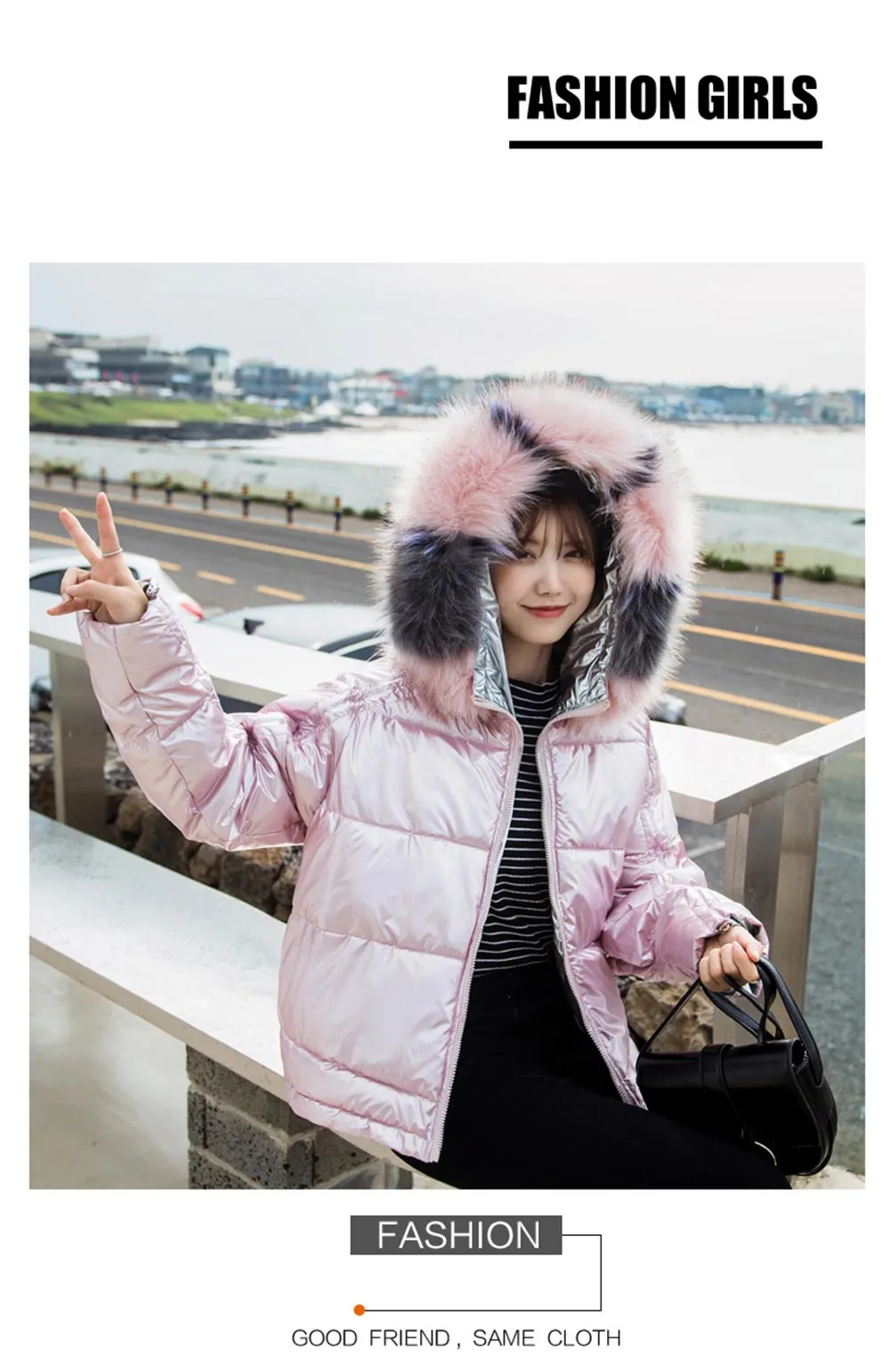 New Arrival Parkas Fashion Coats Women Winter Sweater Fur Collar Hood Warm Cotton Coat Women Clothes