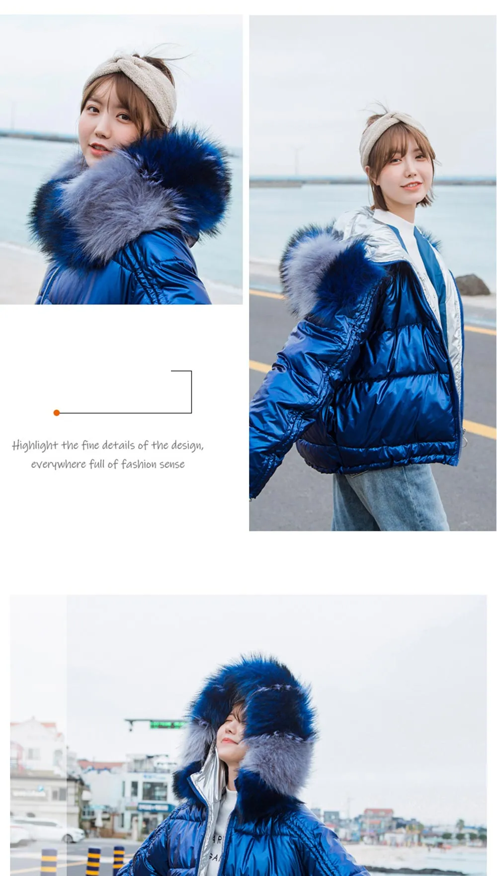 New Arrival Parkas Fashion Coats Women Winter Sweater Fur Collar Hood Warm Cotton Coat Women Clothes
