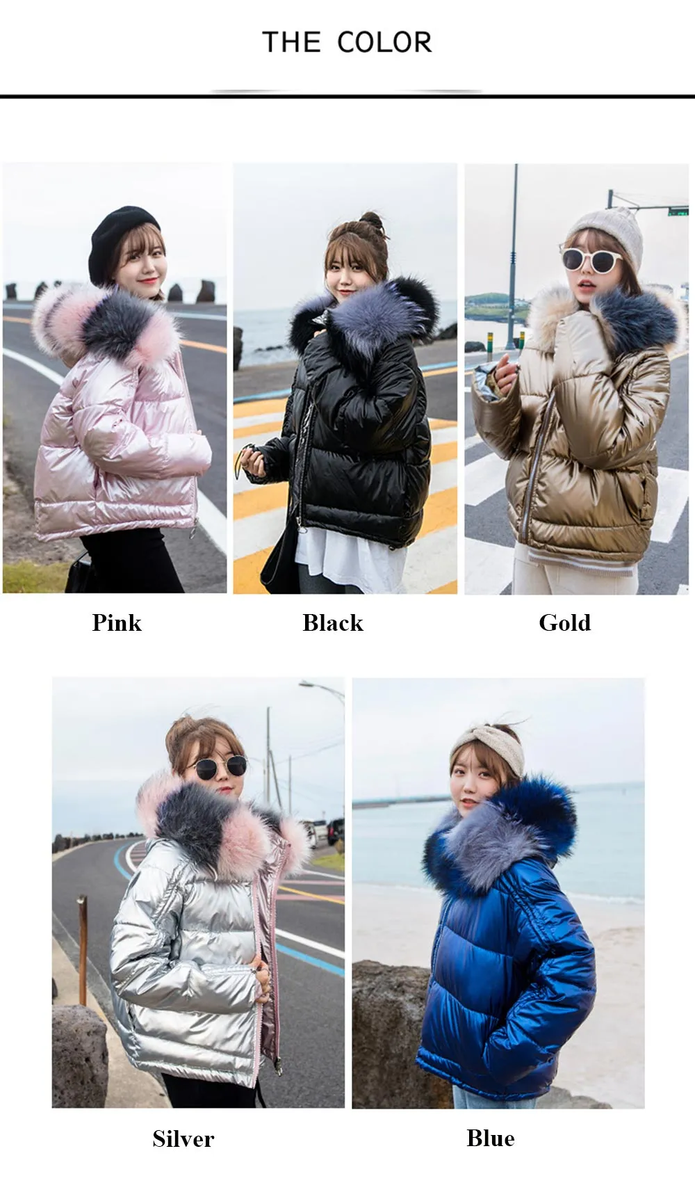 New Arrival Parkas Fashion Coats Women Winter Sweater Fur Collar Hood Warm Cotton Coat Women Clothes