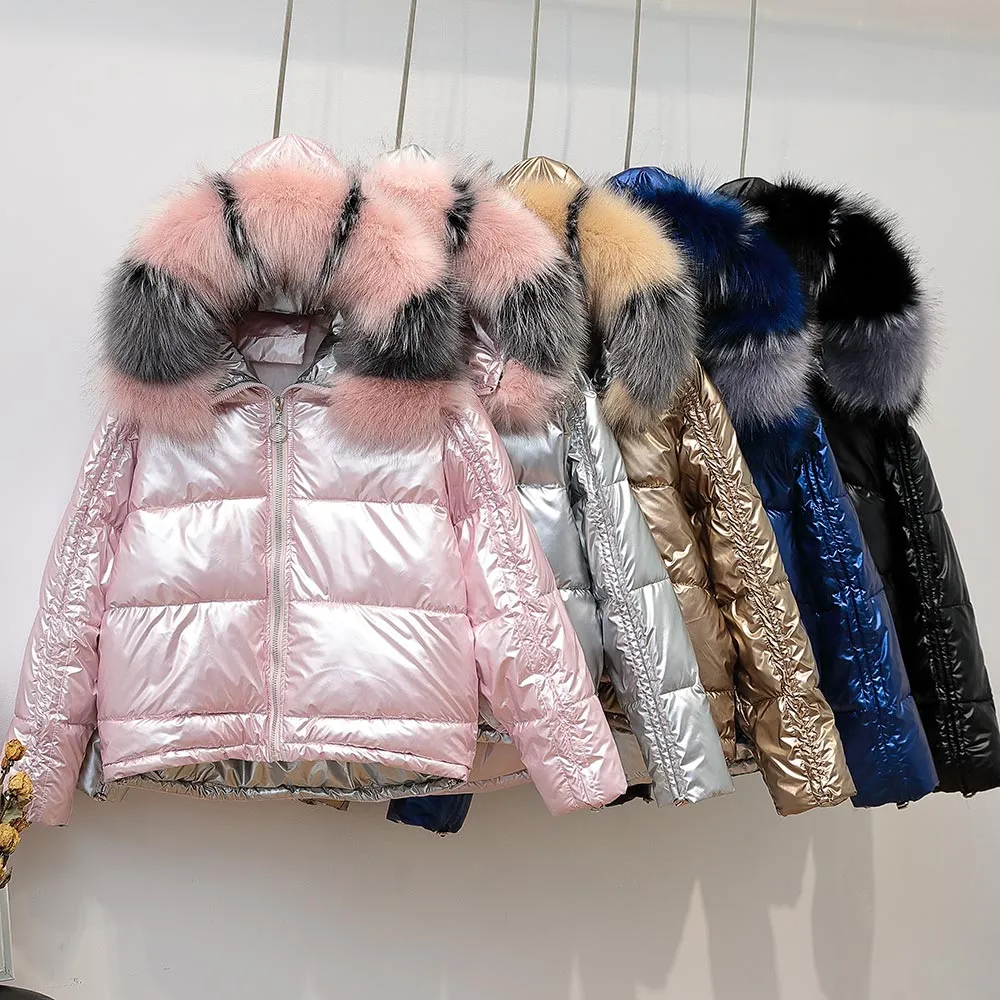 New Arrival Parkas Fashion Coats Women Winter Sweater Fur Collar Hood Warm Cotton Coat Women Clothes