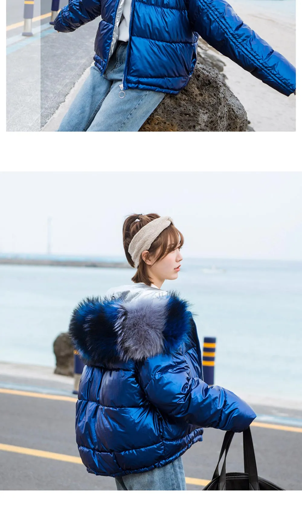 New Arrival Parkas Fashion Coats Women Winter Sweater Fur Collar Hood Warm Cotton Coat Women Clothes