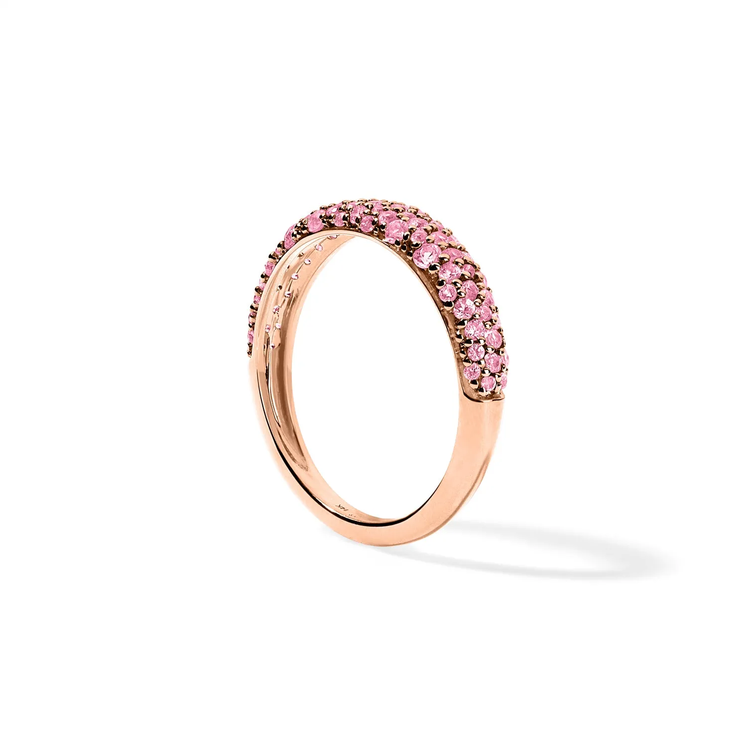 Pink Sapphire Pave Stack Ring