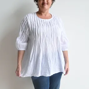 Pintuck Blouse Top