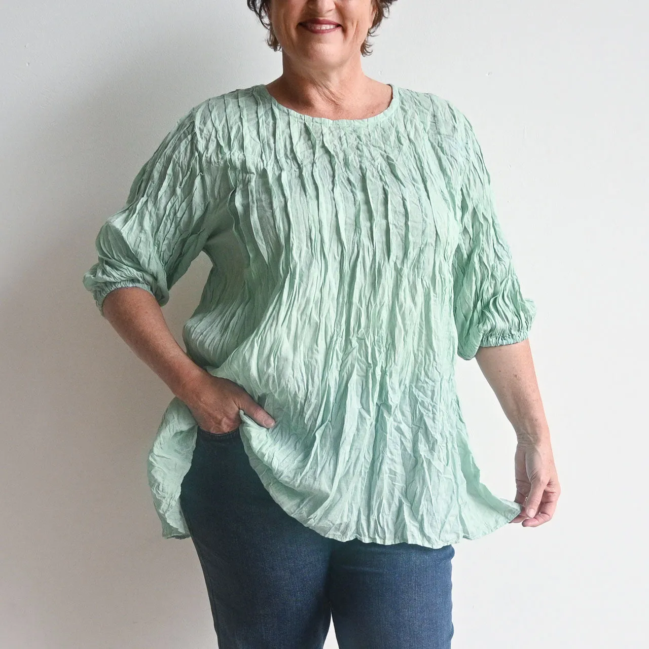 Pintuck Blouse Top