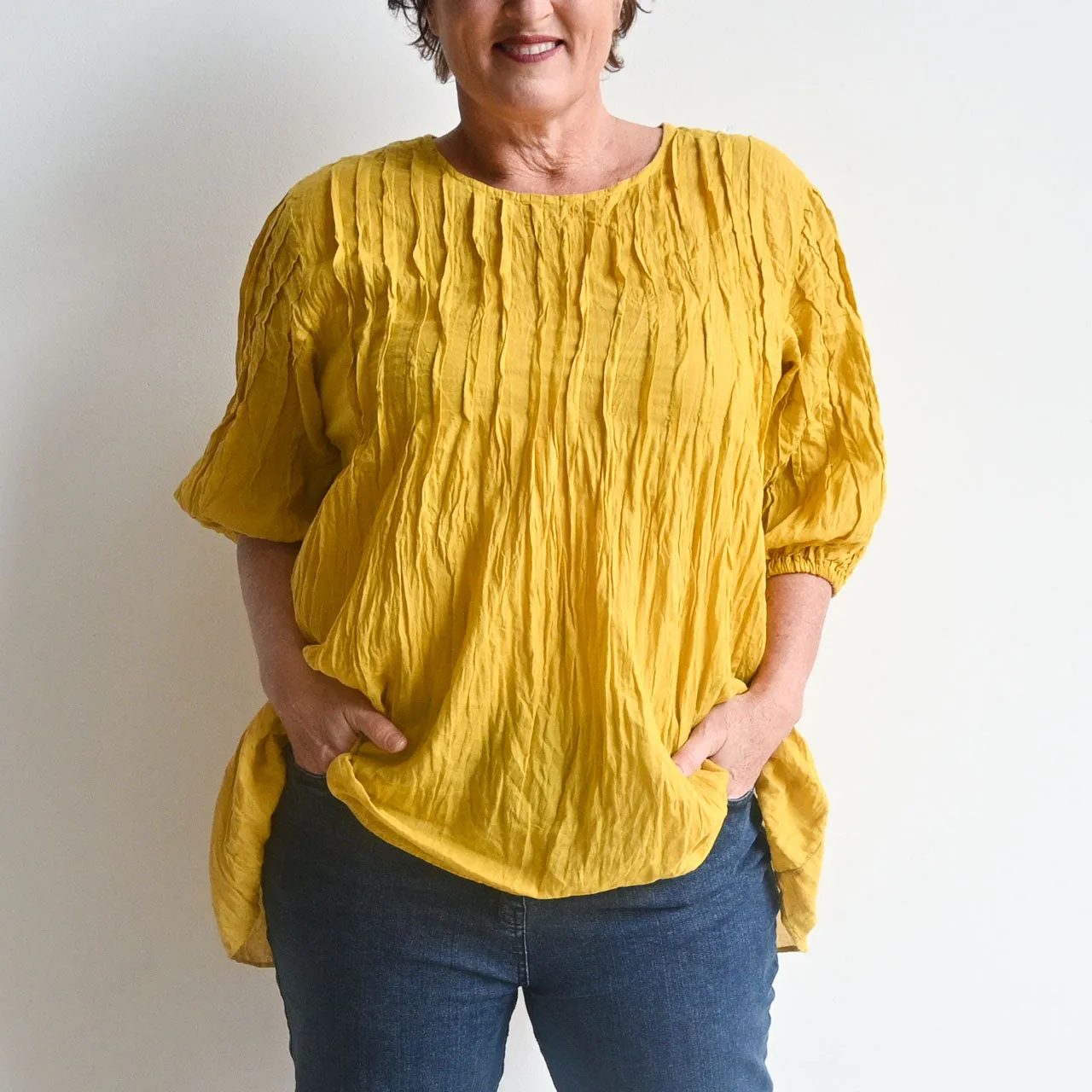 Pintuck Blouse Top