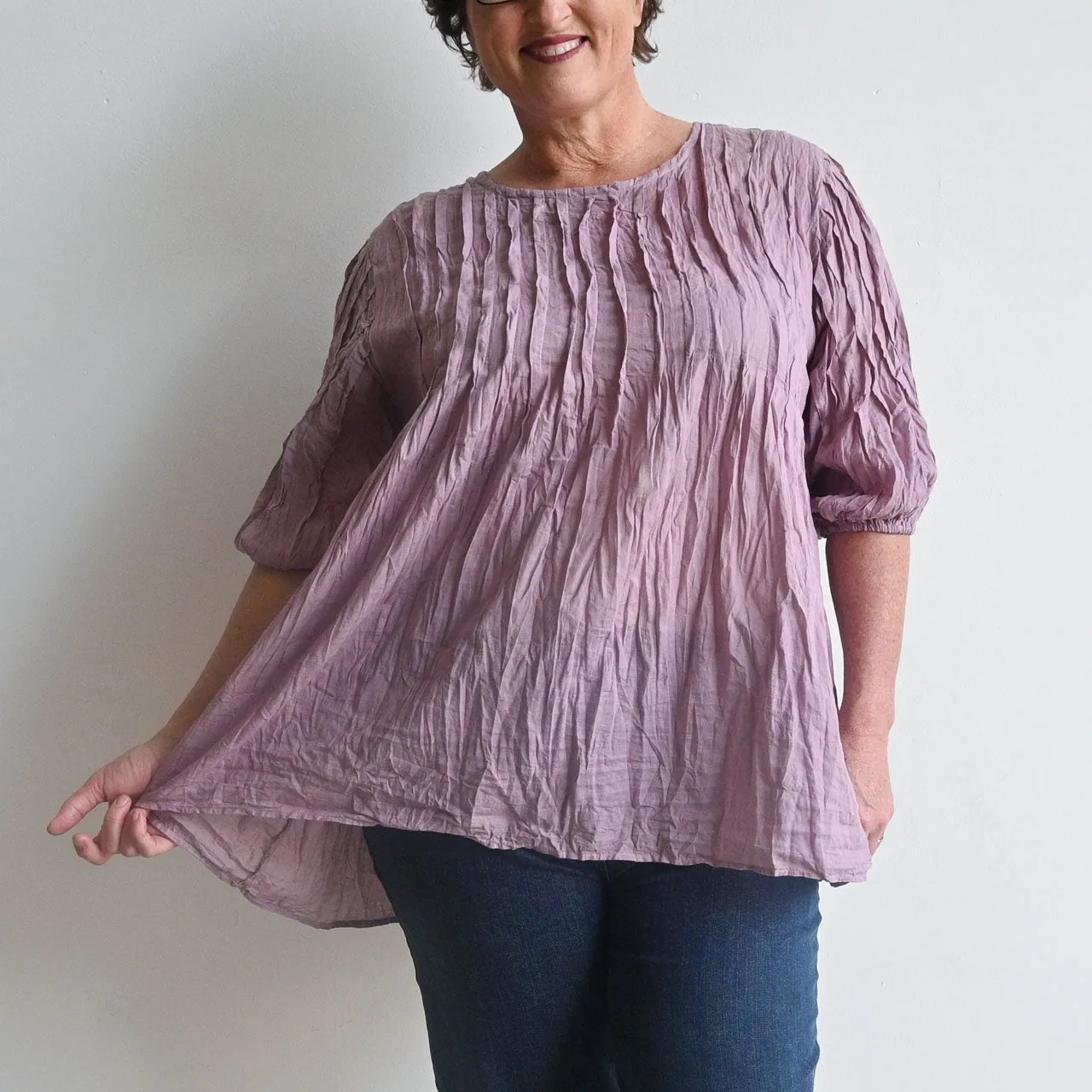Pintuck Blouse Top