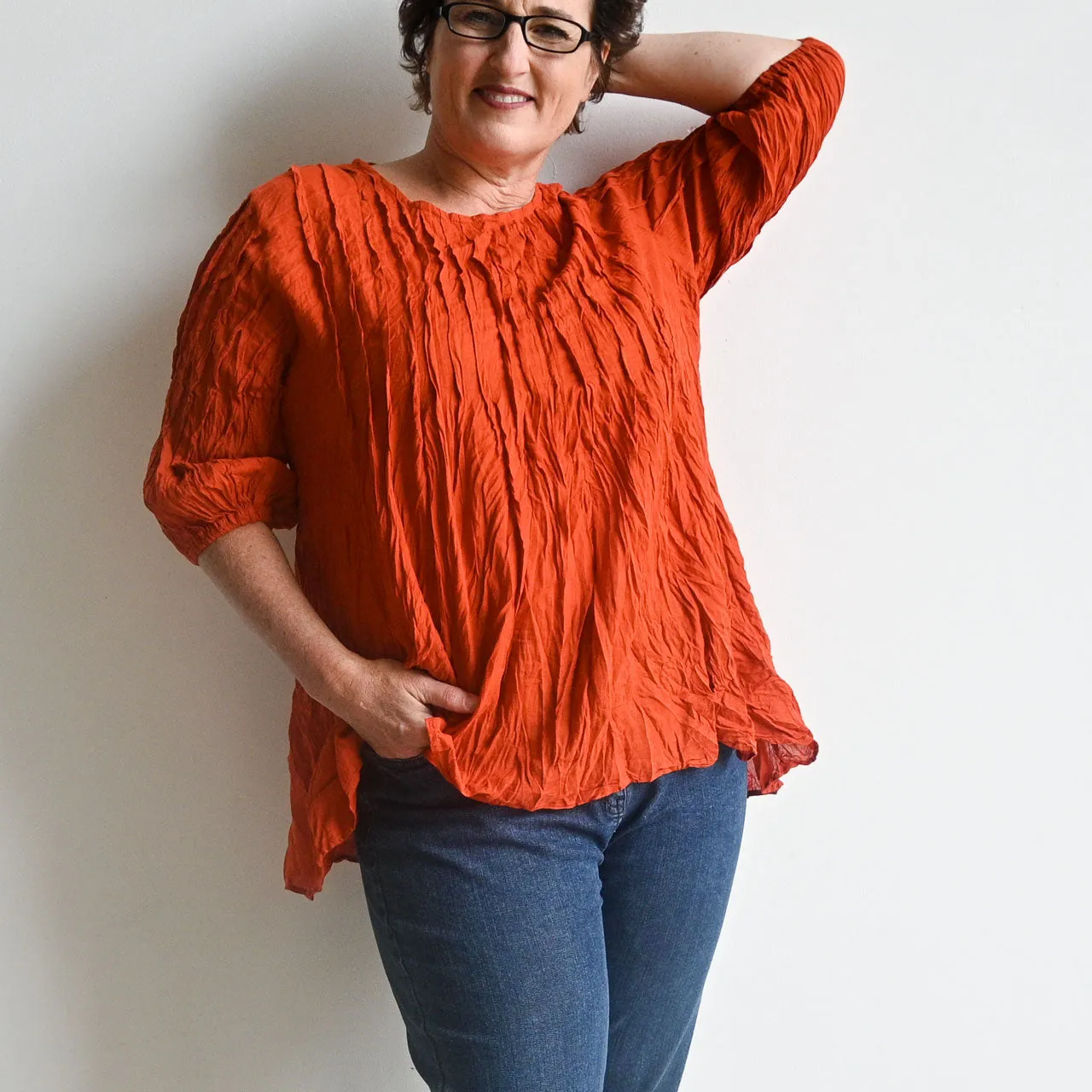 Pintuck Blouse Top