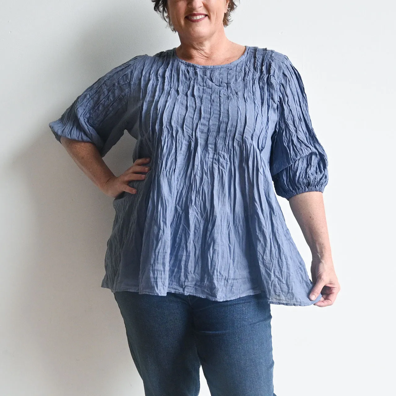 Pintuck Blouse Top