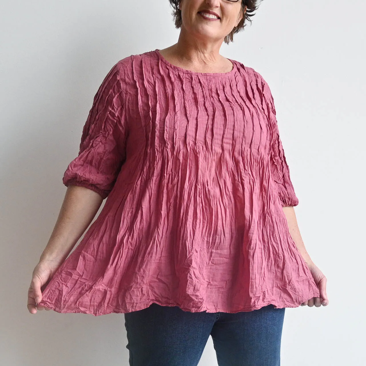 Pintuck Blouse Top