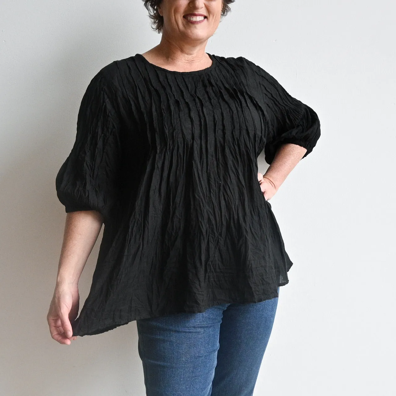 Pintuck Blouse Top