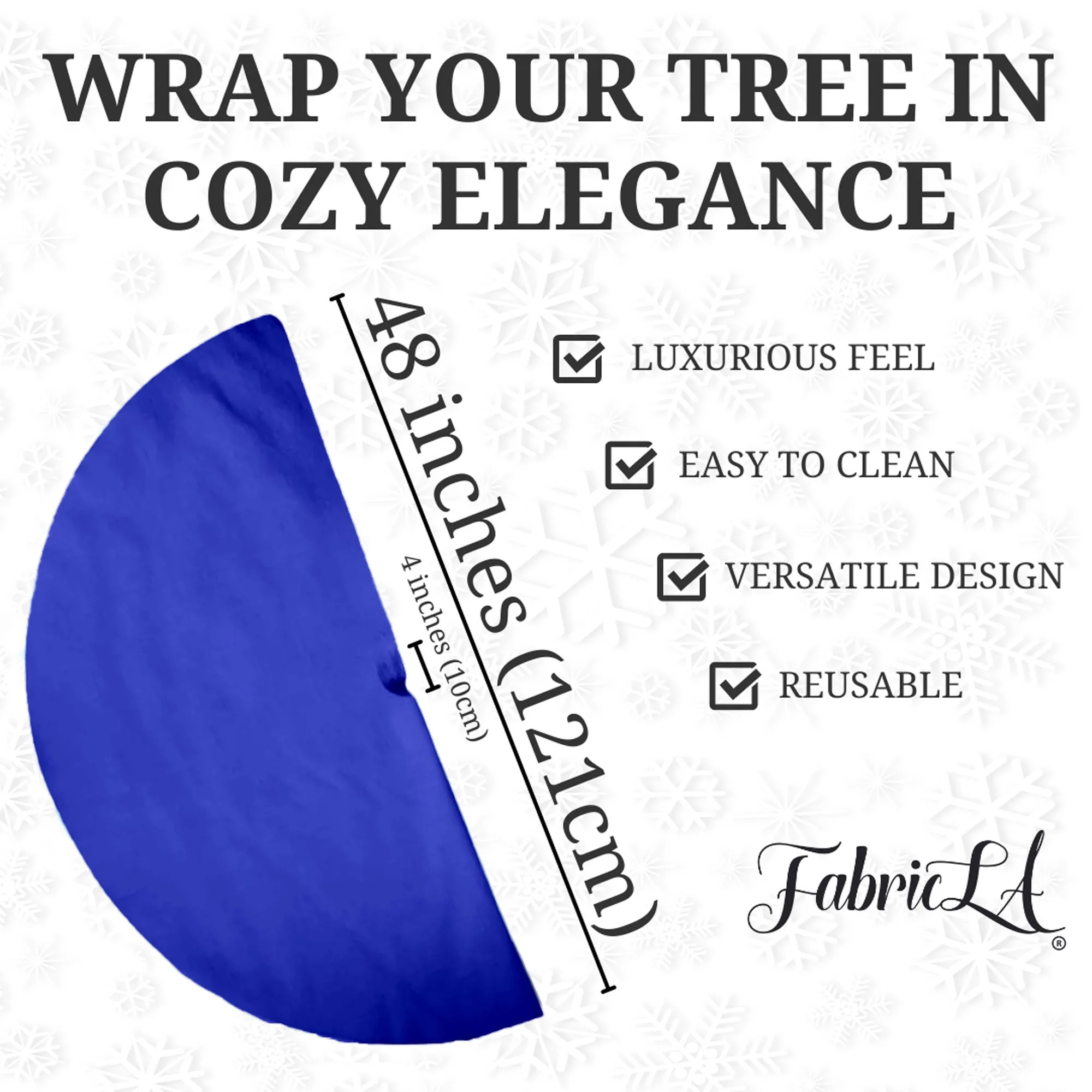 Premium Faux Fur Christmas Tree Skirt - 48 Inch | Luxurious Holiday Decorations