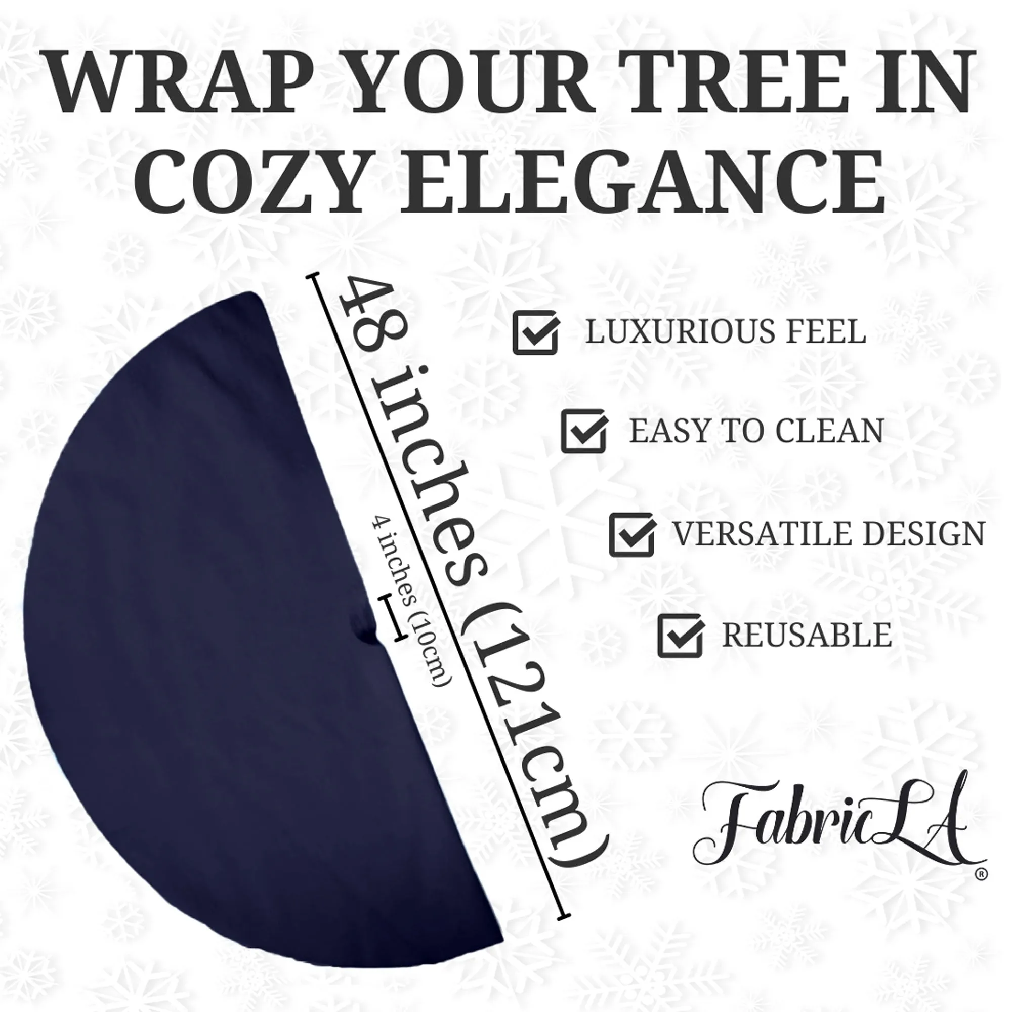 Premium Faux Fur Christmas Tree Skirt - 48 Inch | Luxurious Holiday Decorations