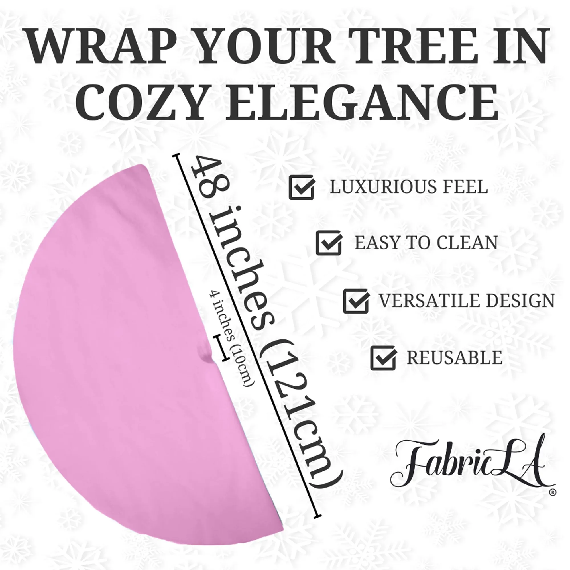 Premium Faux Fur Christmas Tree Skirt - 48 Inch | Luxurious Holiday Decorations