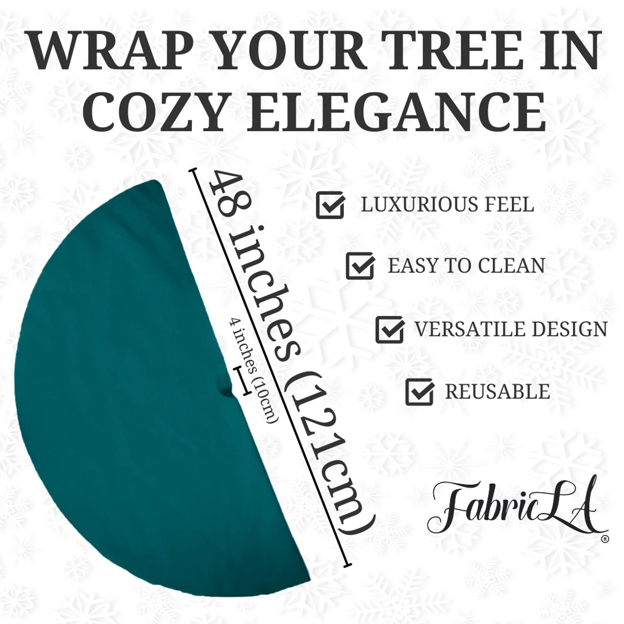 Premium Faux Fur Christmas Tree Skirt - 48 Inch | Luxurious Holiday Decorations