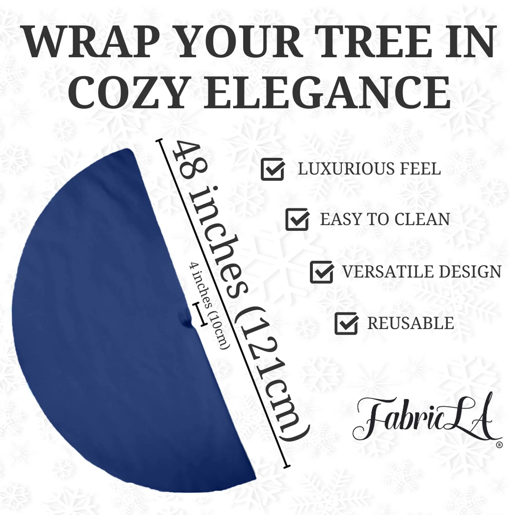 Premium Faux Fur Christmas Tree Skirt - 48 Inch | Luxurious Holiday Decorations
