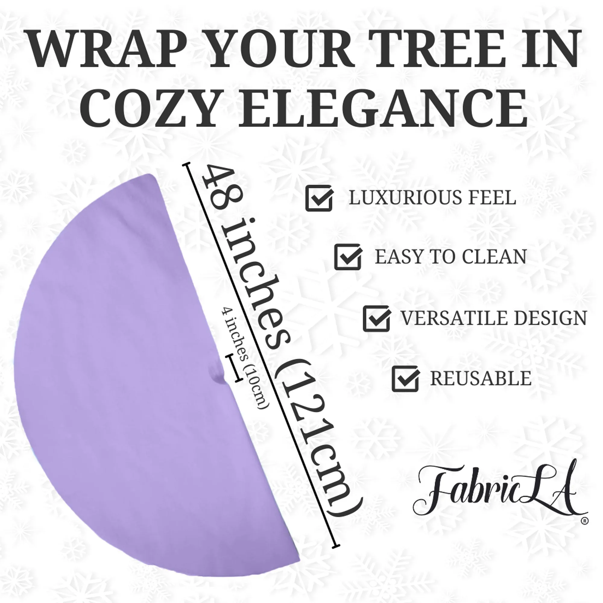 Premium Faux Fur Christmas Tree Skirt - 48 Inch | Luxurious Holiday Decorations